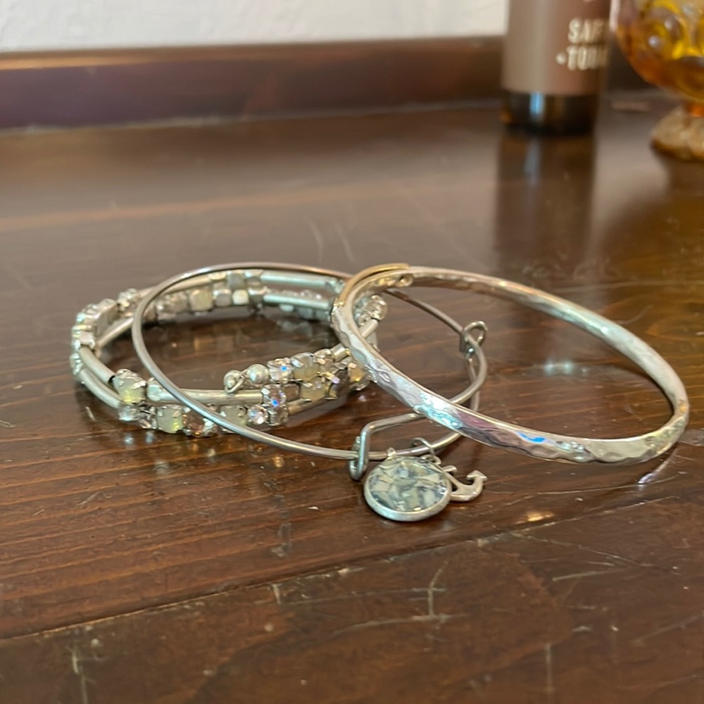 Assorted Bracelet Bangle Set Various Sterling Silver Arm Party Collection